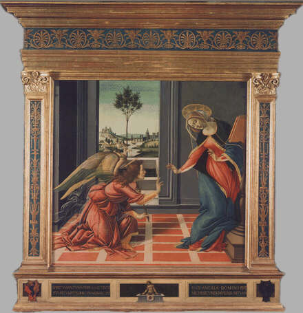 Sandro Filipepi called Botticelli: Picture of Annunciation - Uffizi Gallery, Florence