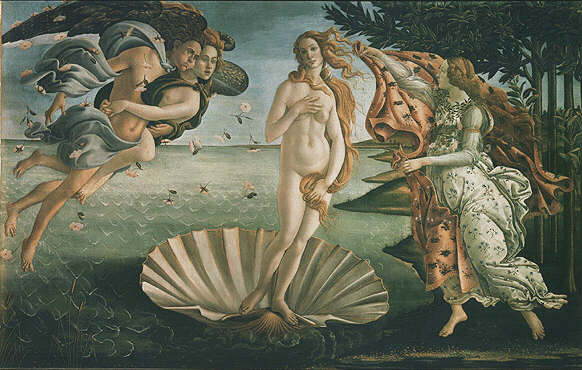 Sandro Filipepi called Botticelli - Birth of Venus Picture @ Uffizi Gallery, 