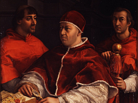 Le portrait du pape Léon X en restauration