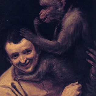 Annibale Carracci Uomo con scimmia Firenze
