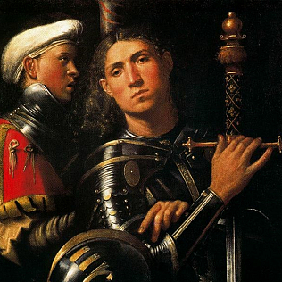 Giorgione, Portrait of Warrior with his Equerry