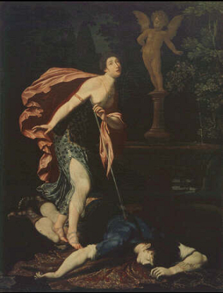 Piramus and Thisbe - Gregorio Pagani (Oil on canvas, 239x180)